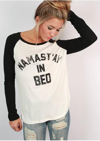 Namast'ay in Bed Baseball T-Shirt