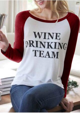 Wine Drinking Team Baseball T-Shirt