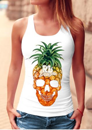 Pineapple Skull Stretchy Tank