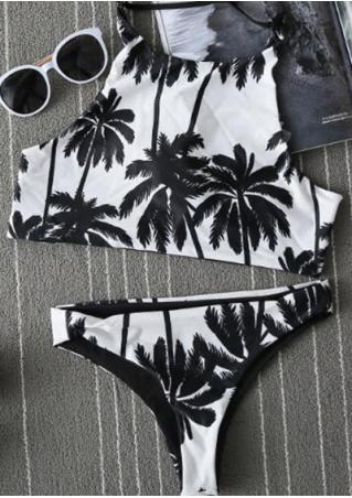 Coconut Tree Halter Bikini Set