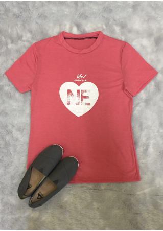 Nebraska Heart Short Sleeve T-Shirt