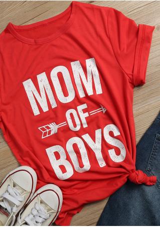 Mom of Boys Arrow Short Sleeve T-Shirt
