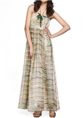 PETITE Multicolor Striped Maxi Dress