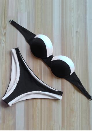 Color Block Fashion Bikini Set