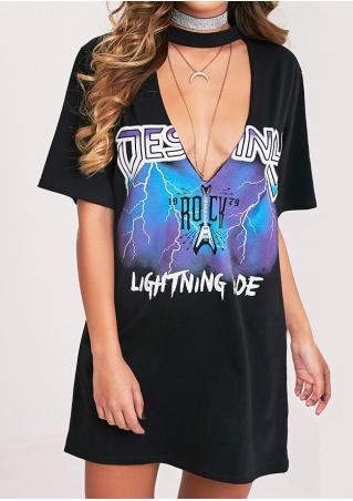 Lightning Ride Guita Deep V-Neck Dress without Necklace