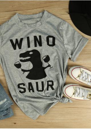 Winosaur Dinosaur Short Sleeve T-Shirt