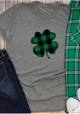 Shamrock Buffalo Plaid Short Sleeve T-Shirt