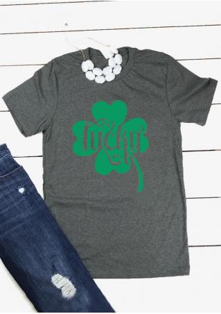 Lucky Shamrock Buffalo Plaid T-Shirt