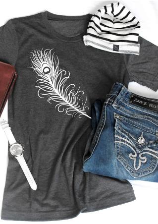 Feather Short Sleeve T-Shirt