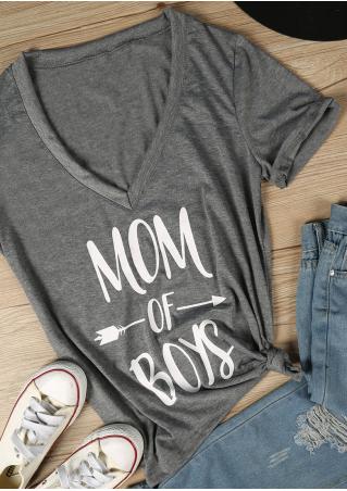 Mom of Boys V-Neck T-Shirt