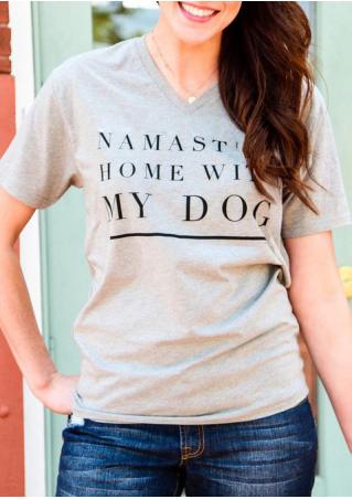Namast'ay Home with My Dog T-Shirt