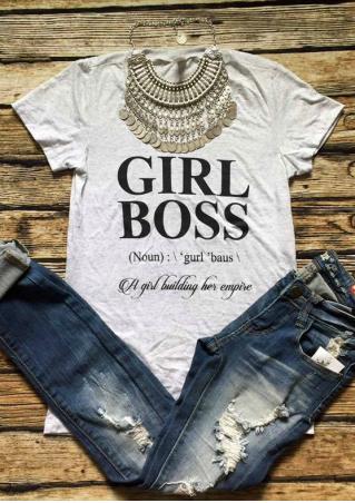 Girl Boss T-Shirt Without Necklace