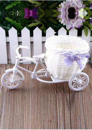 Tricycle Bike Design Flower Basket Storage
