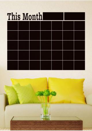 Chalk Blackboard Wall Sticker Calendar