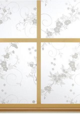 New Frosted Glass Flower Sticker Decor
