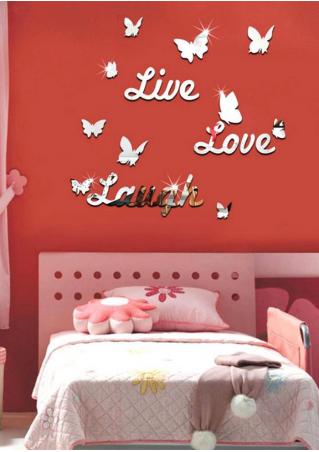 Live Love Laugh Mirror Wall Stick