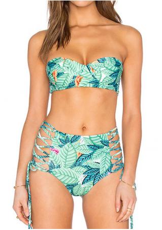 Floral Leaf Bikini Set