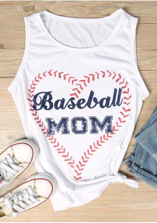 Baseball Mom Heart Tank