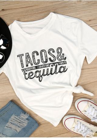 Tacos & Tequila Printed T-Shirt