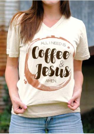 All I Need Is Coffee & Jesus Amen T-Shirt