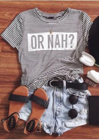 Or Nah Striped T-Shirt