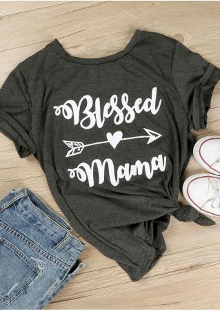 Blessed Mama Arrow Heart T-Shirt