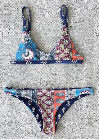 Floral Printed Sexy Bikini Set Fairyseason