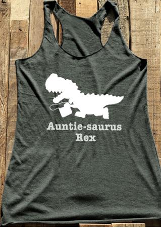 Auntie Saurus Rex Dinosaur Tank