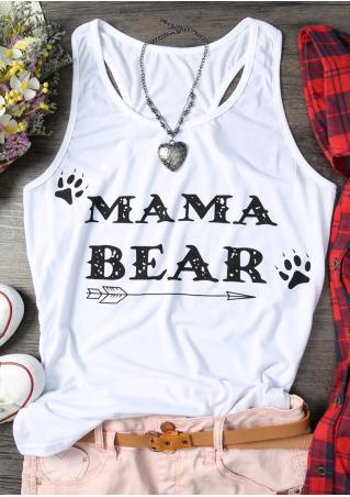 Mama Bear Arrow Paw Tank without Necklace