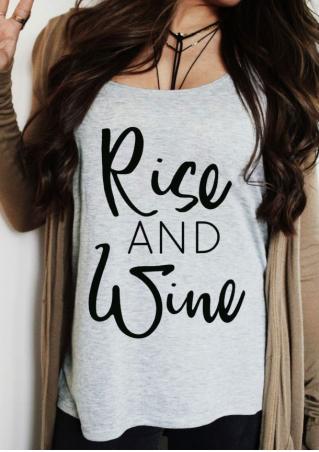 Rise And Wine Short Sleeve T-Shirt without Necklace