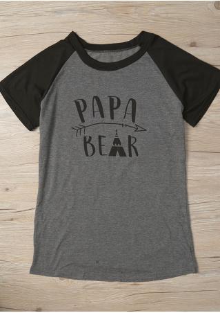 Papa Bear Arrow Baseball T-Shirt