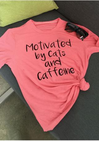 Motivated By Cats And Caffeine T-Shirt