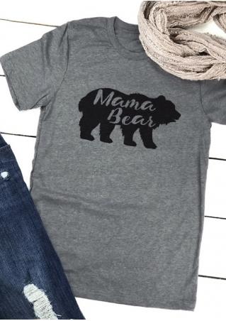 Mama Bear O-Neck Short Sleeve T-Shirt