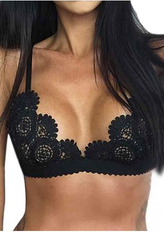 Solid Lace Sexy Bra without Necklace