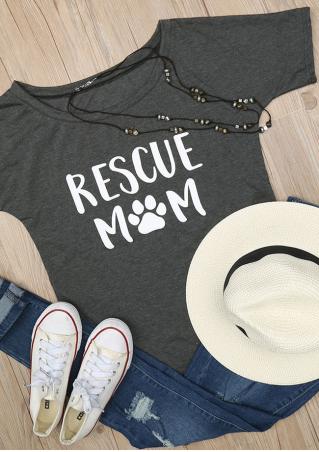 Rescue Mom Paw T-Shirt
