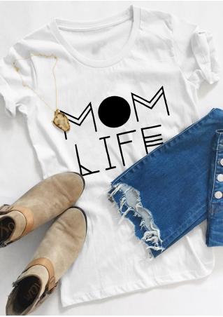 Mom Life O-Neck T-Shirt without Necklace