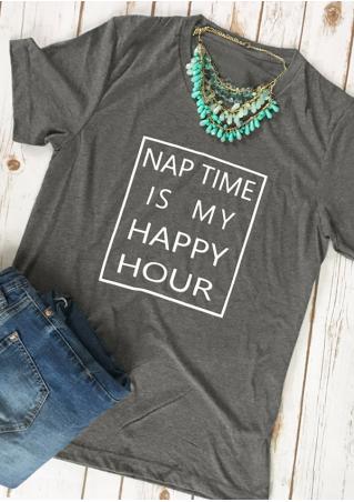 Nap Time Is My Happy Hour T-Shirt without Necklace
