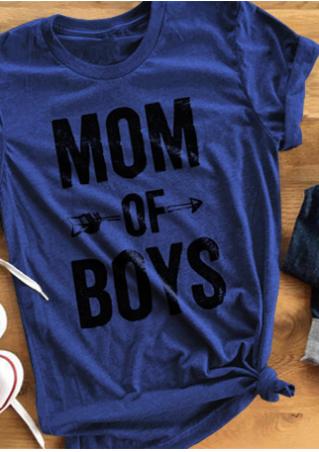 Mom Of Boys Short Sleeve Casual T-Shirt