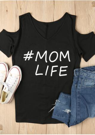 Mom Life Cold Shoulder T-Shirt