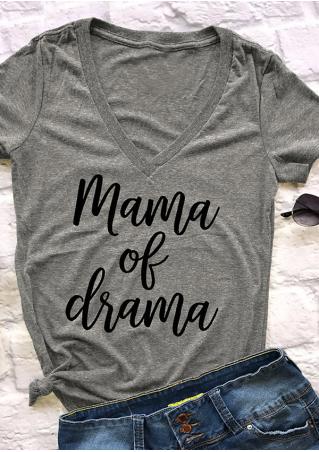 Mama Of Drama V-Neck T-Shirt