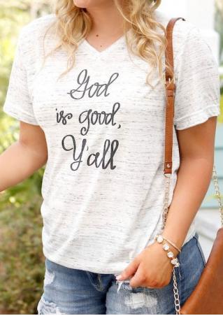 God Is Good Y'all T-Shirt without Necklace