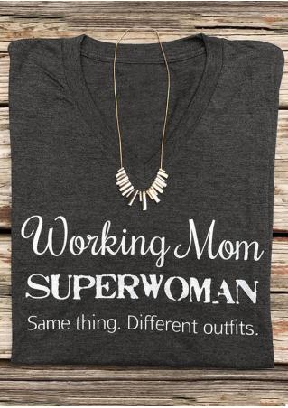 Working Mom Superwoman T-Shirt without Necklace