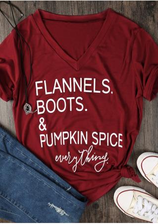 Flannels Boots & Pumpkin Spice Everything T-Shirt