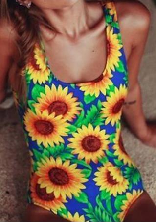 Sunflower Printed Swimsuit