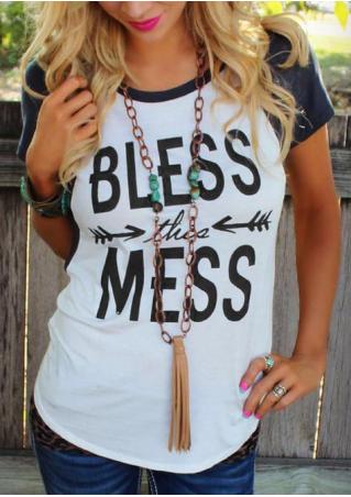 Bless The Mess T-Shirt without Necklace