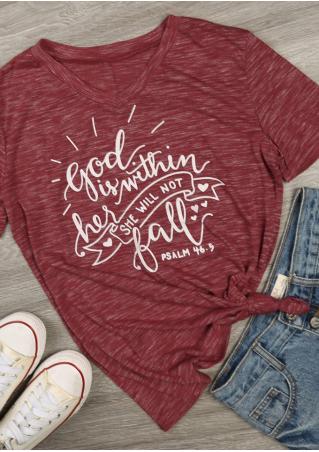 God Is Within Her She Will Not Fall T-Shirt