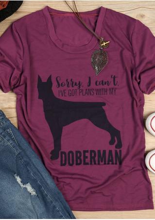 Plans With My Doberman T-Shirt