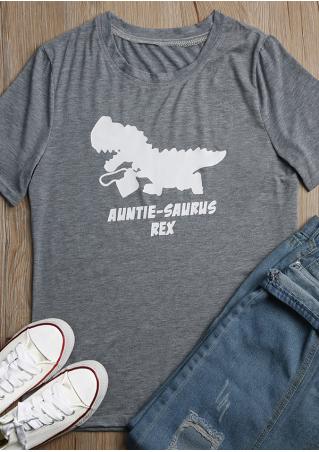 Auntie Saurus Rex Dinosaur T-Shirt