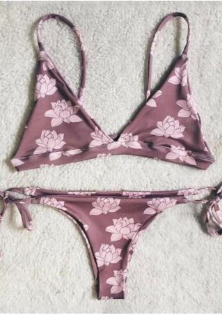 Floral String Bikini Set