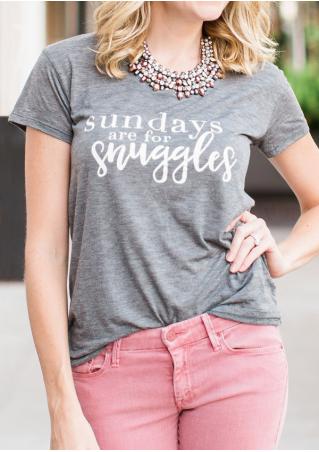 Sundays Are For Snuggles T-Shirt without Necklace
